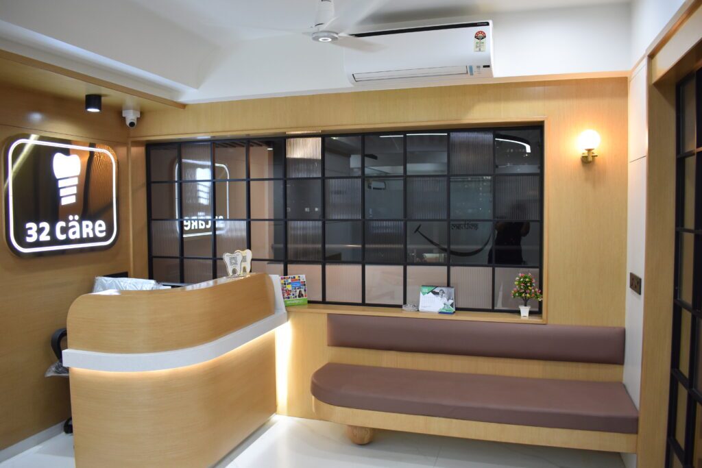 Modern dental clinic interior at 32Care Dental Clinic Pune
